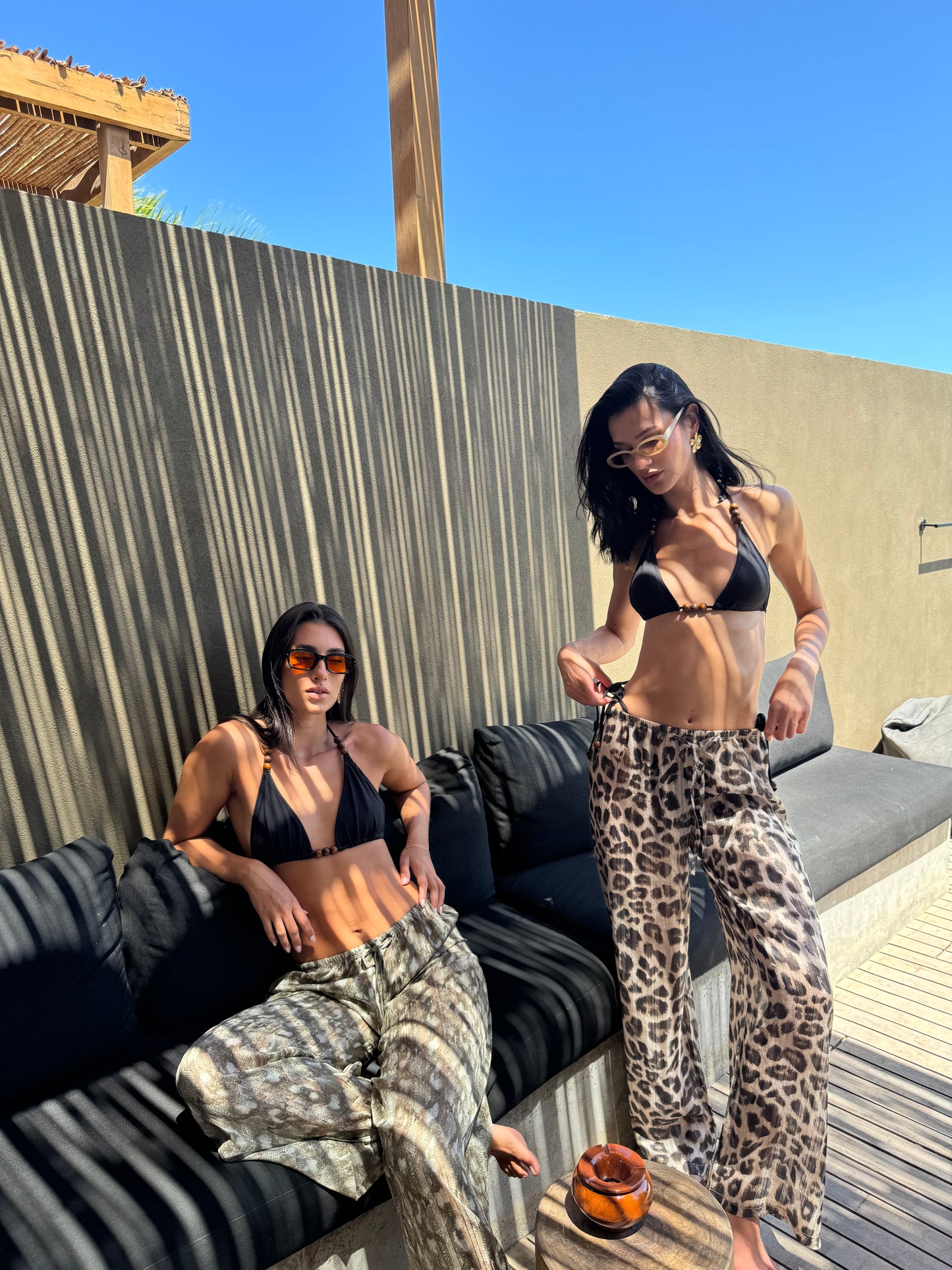 Leopard Chiffon Pants