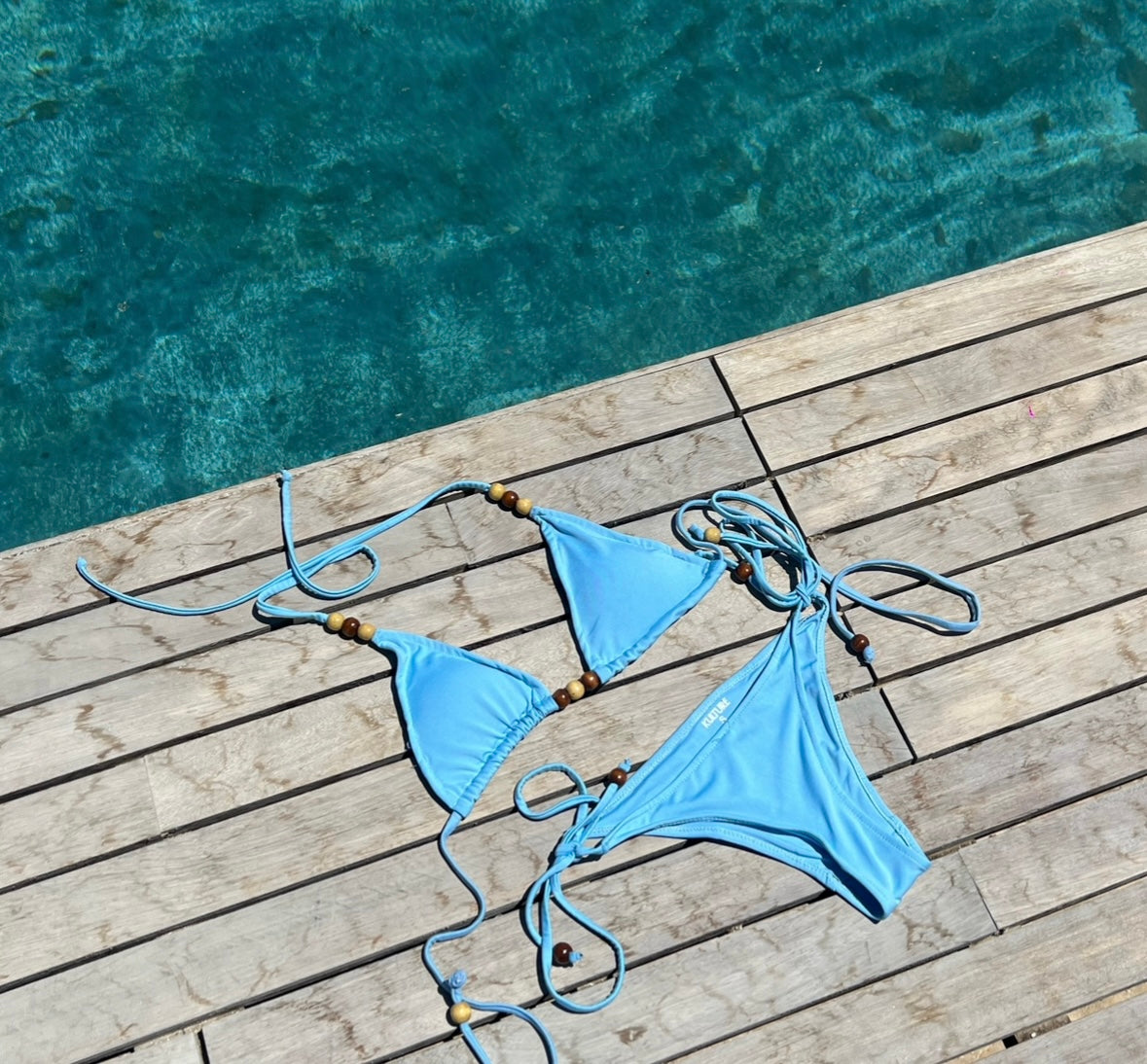 Blue Beaded Bikini