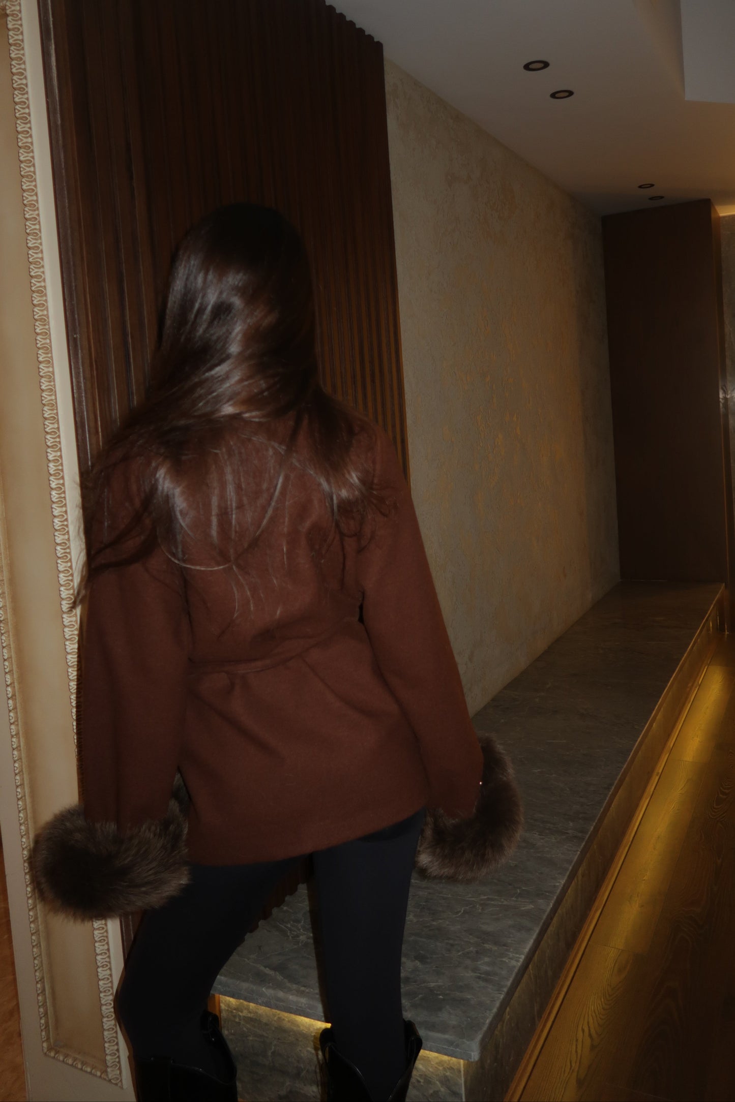 Fur Cuff Coat