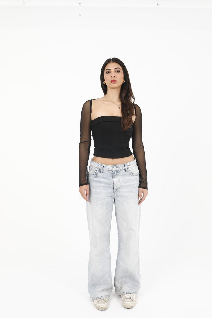 Mesh Corset Top