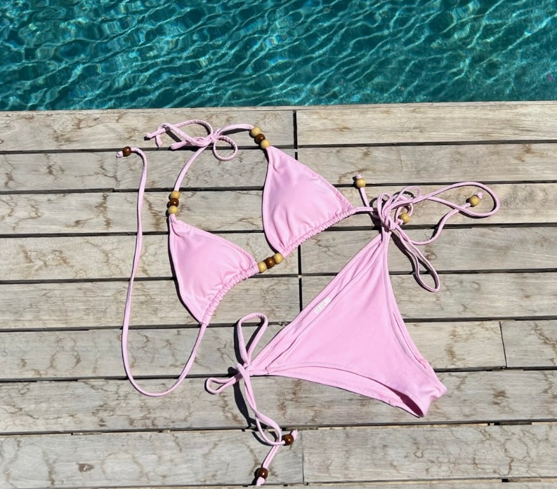 Pink Beaded Bikini
