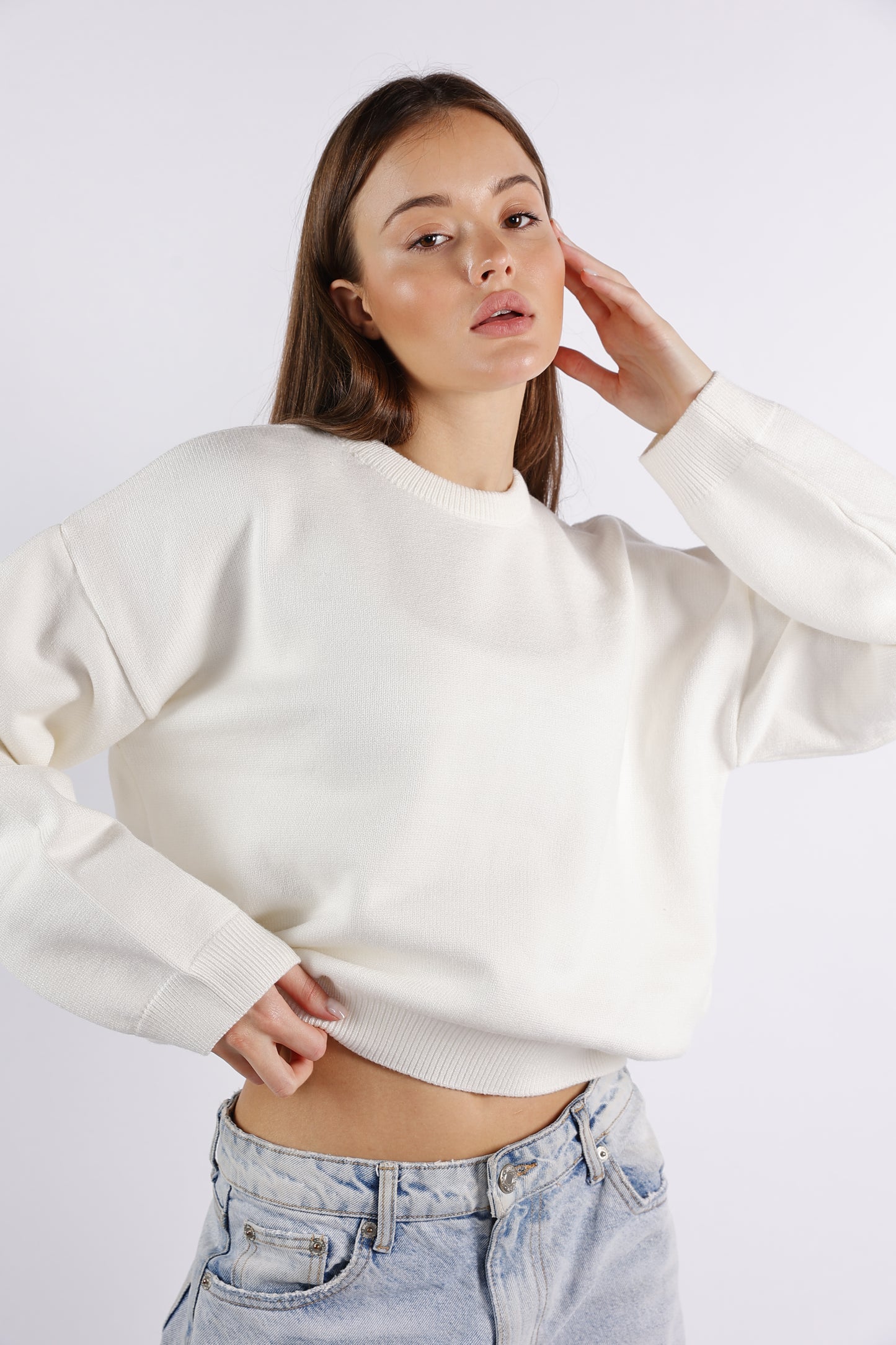 Round Neck Knit Sweater