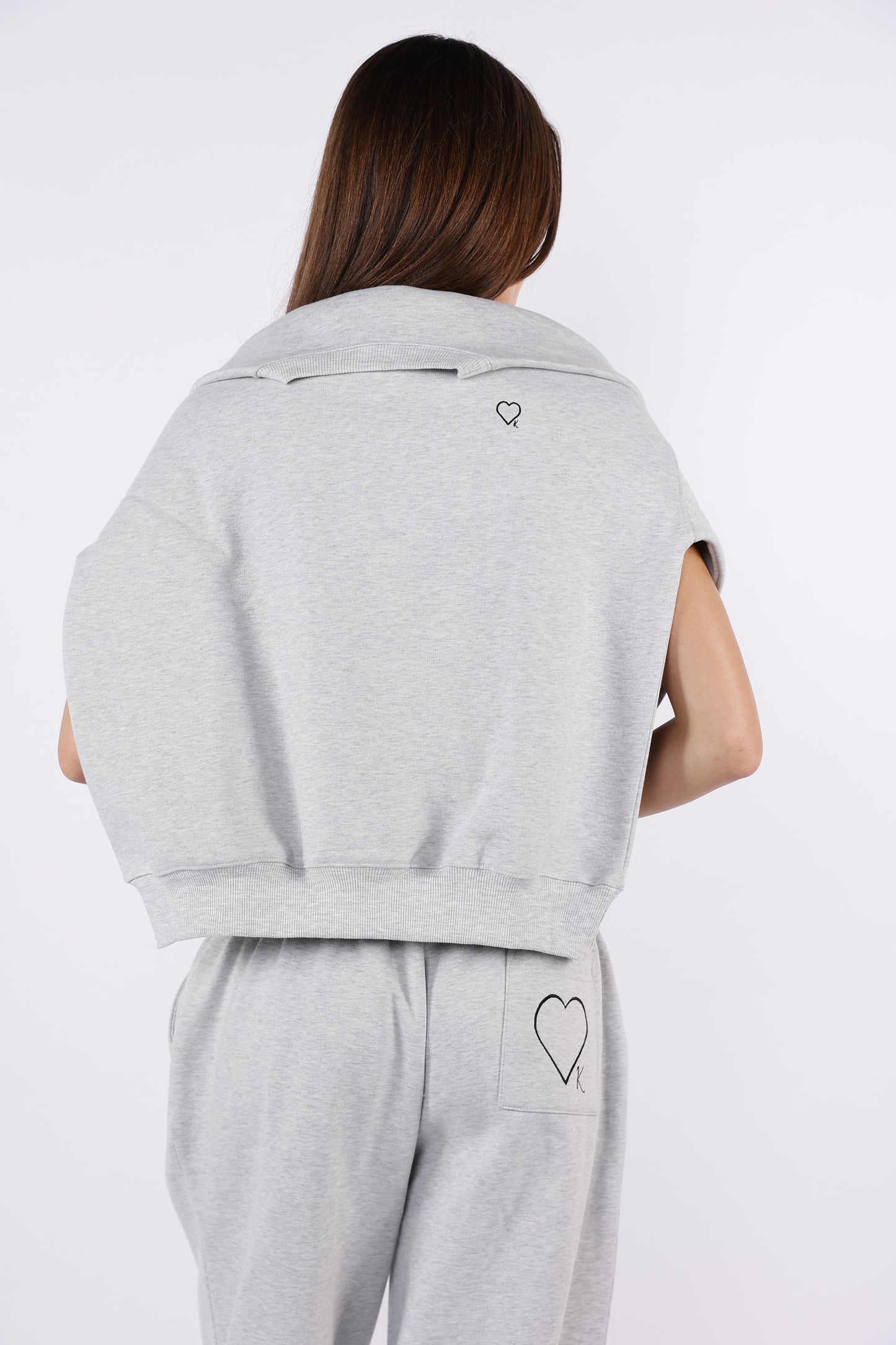 Heart Embroidered Sweatpants