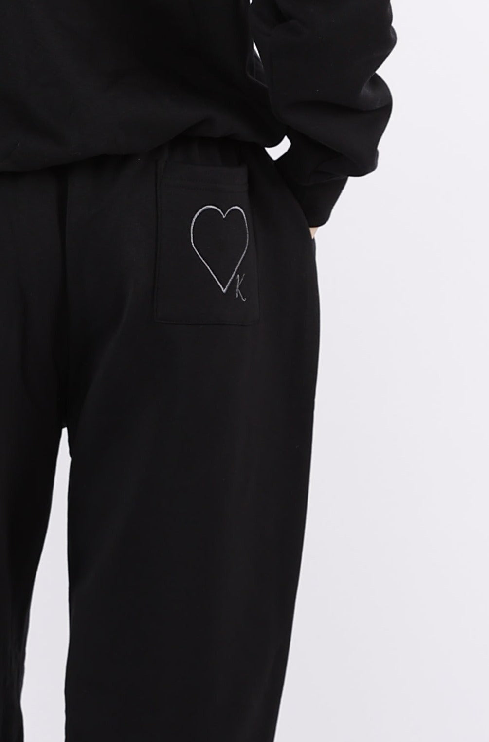 Heart Embroidered Sweatpants