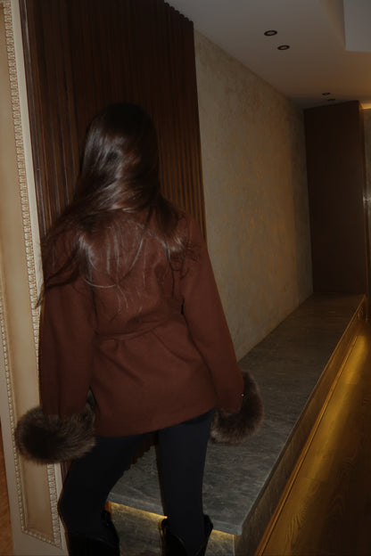 Fur Cuff Coat