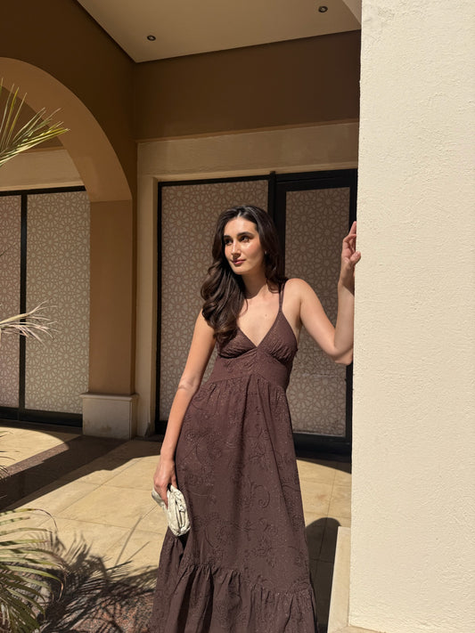 Embroidered Maxi Dress