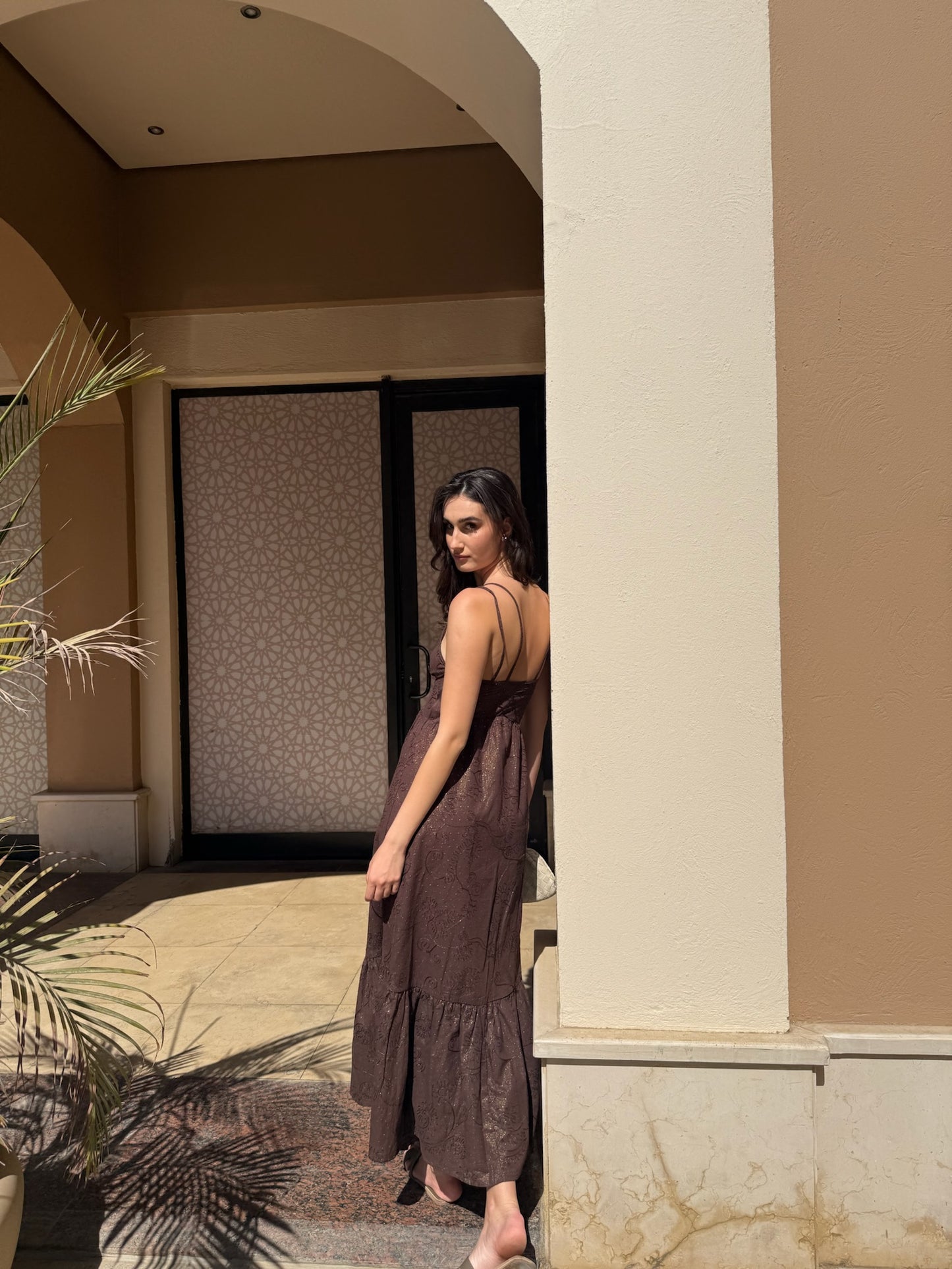 Embroidered Maxi Dress